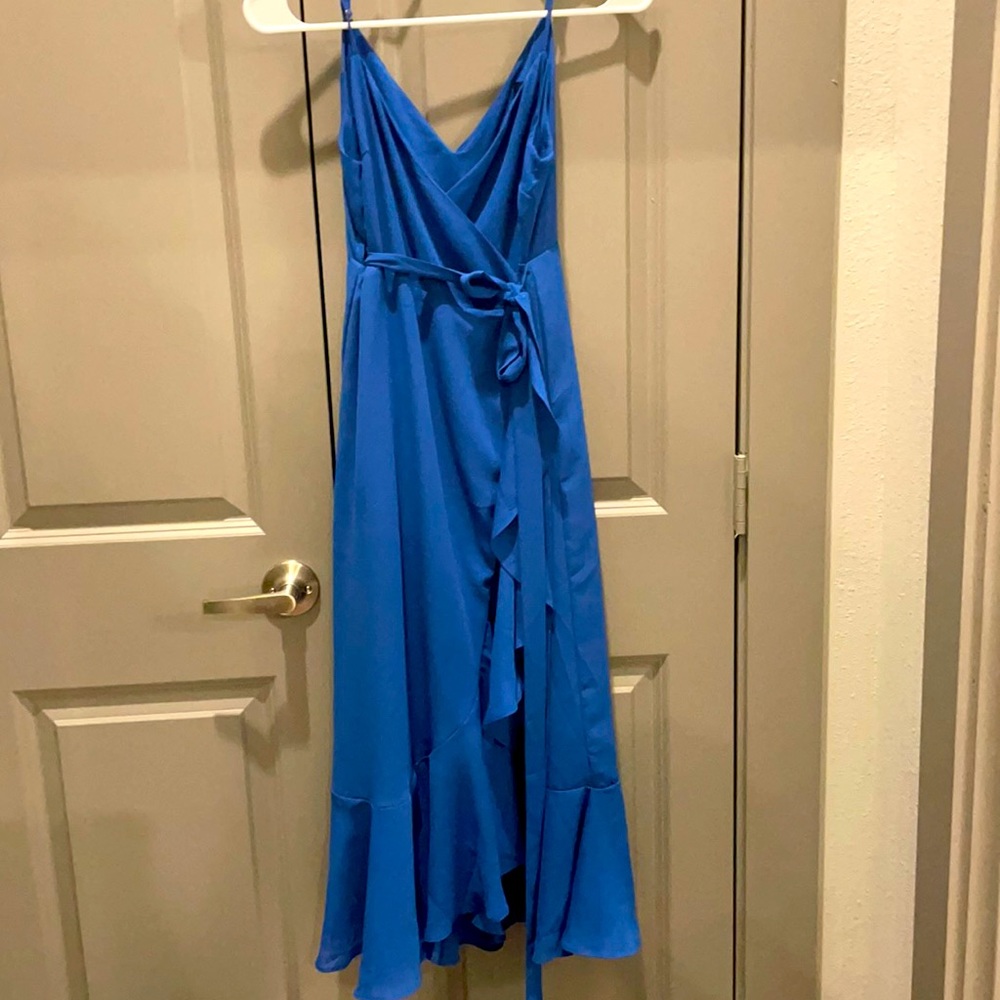 MIDI Royal Blue Wrap Dress